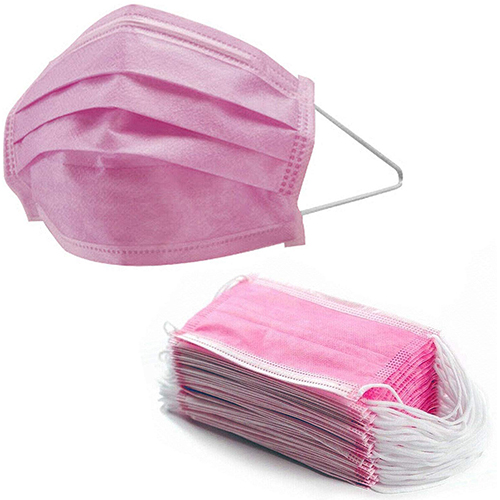 50 pcs Disposable Pink Face Mask Earloop Mouth Cover Anti Dust Face Mouth Respirator Masks