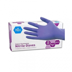 BeeSure BE1118 Nitrile Powder Free Exam Gloves, Large (Pack of 100)